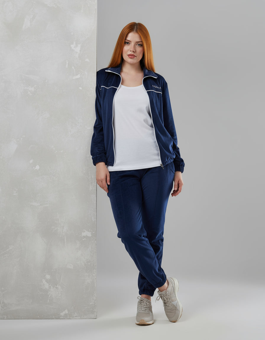 Dark Blue Velvet  Sport Set