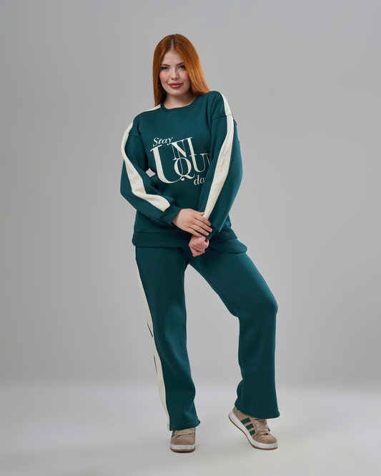 Green Melton Tracksuit