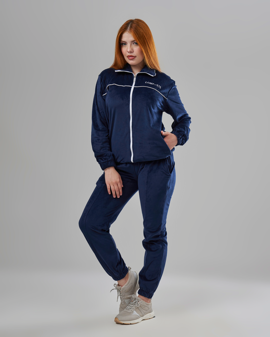 Dark Blue Velvet Sport Set