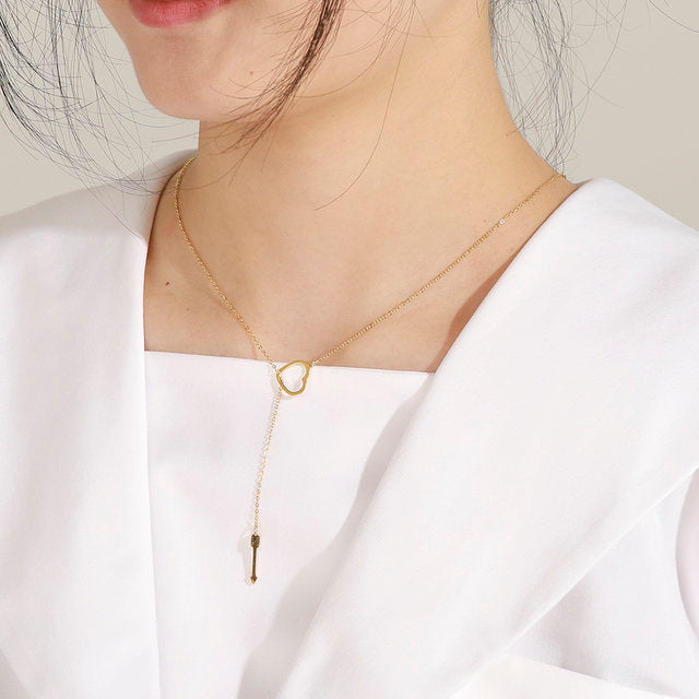 Heart-arrow necklace